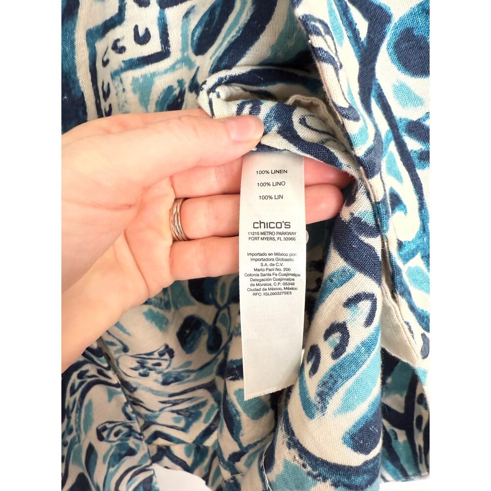 Chico's Linen Open Jacket - Picture 5 of 7